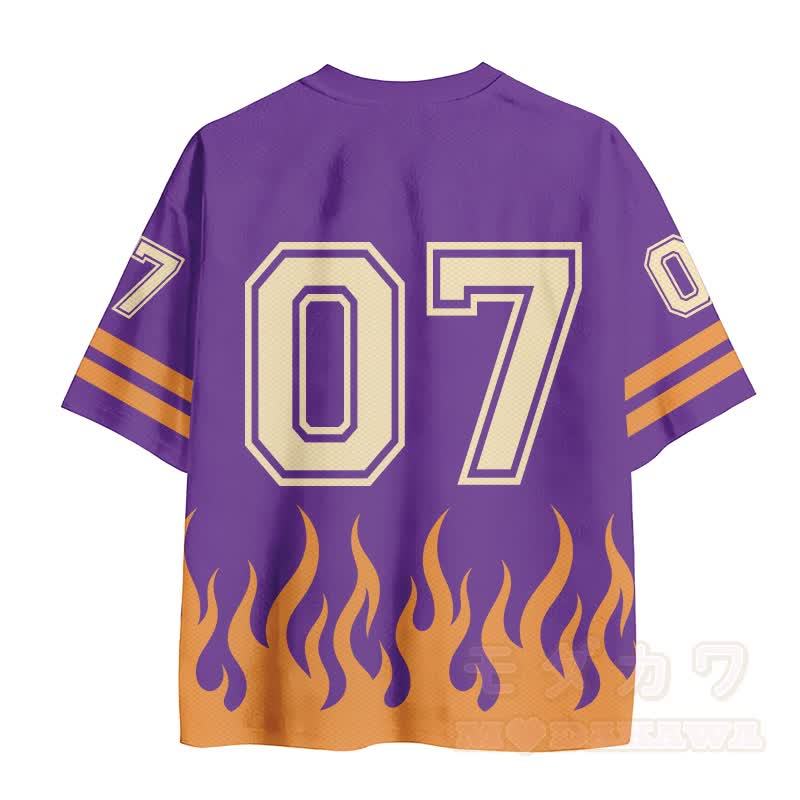 MUTTERSCHAFT IST KÖNIGREICHSARBEIT Cross Fire Nummer Grafik Vintage Mesh Jersey T-Shirt - image 3