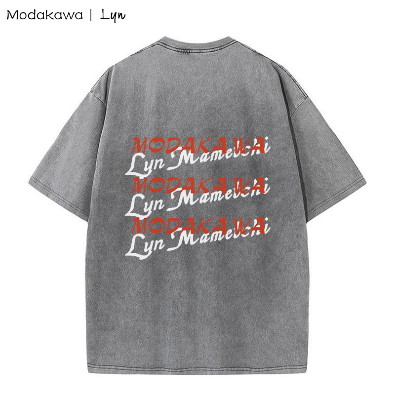 MODAKAWA X Lyn – T-Shirt mit Vintage-Waschung und Kitty-Girl-Print - image 3