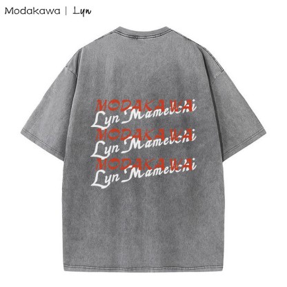 MODAKAWA X Lyn – T-Shirt mit Vintage-Waschung und Kitty-Girl-Print - image 3