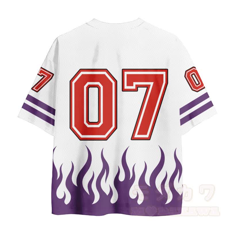 Enttäuschungen euch allen! Fire Cross Number Graphic Vintage Mesh Jersey T-Shirt - image 3