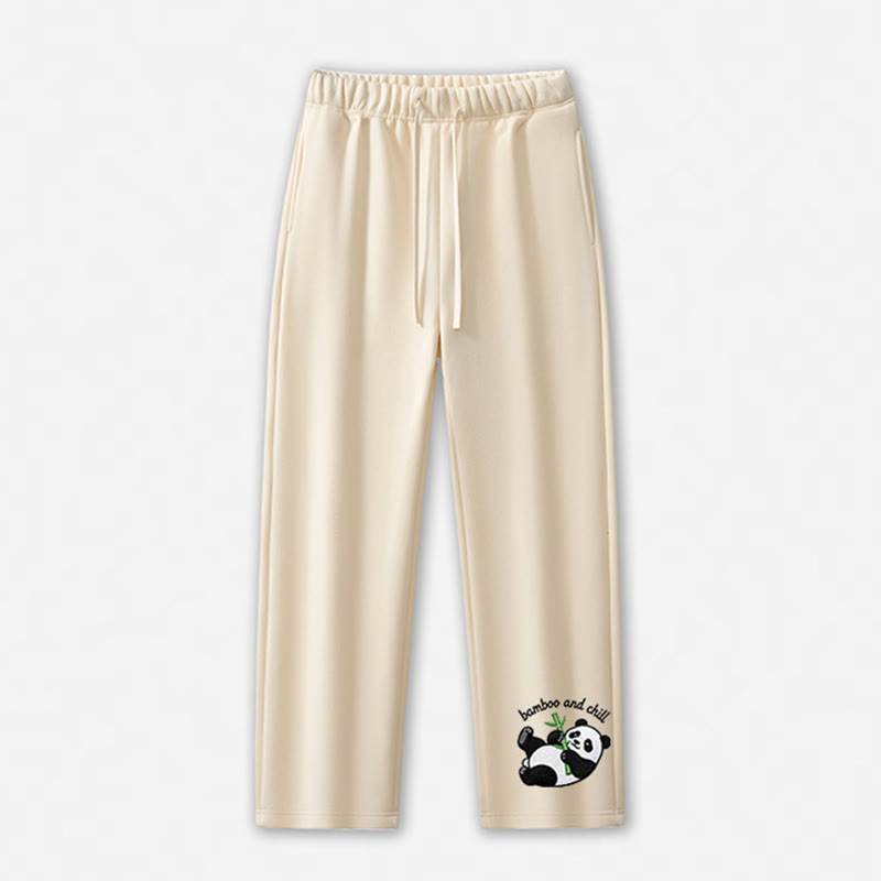 BAMBOO AND CHILL Freizeithose mit Panda-Grafik - Apricot - 5XL - image 4