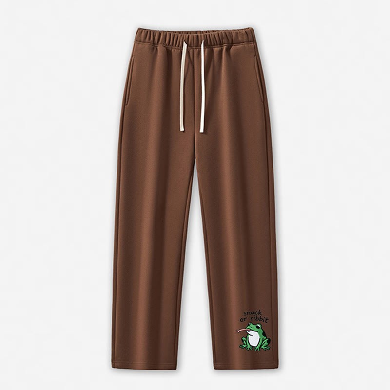 SNACK OR RIBBIT Frosch-Grafik-Freizeithose - Brown - 5XL - image 10