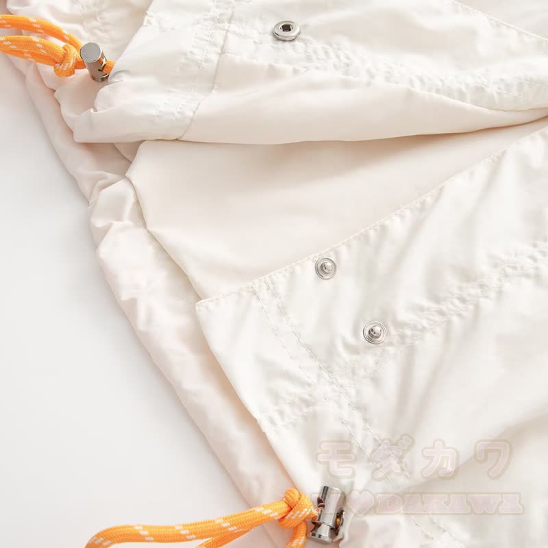 Lässige Windjacke mit Kapuze und Kordelzug in verschiedenen Farben - image 5