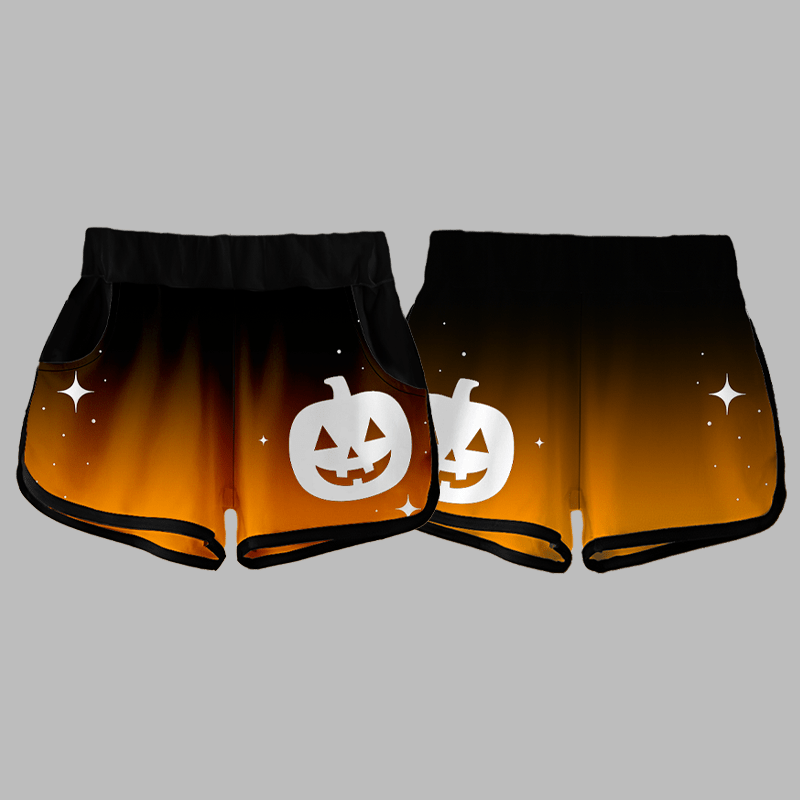 Halloween-Shorts mit Kürbis-Farbverlauf - image 3