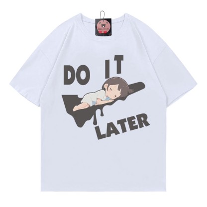 Mach es später! Modakawa T-Shirt mit Schlafmädchen-Print - White - 5XL - image 3