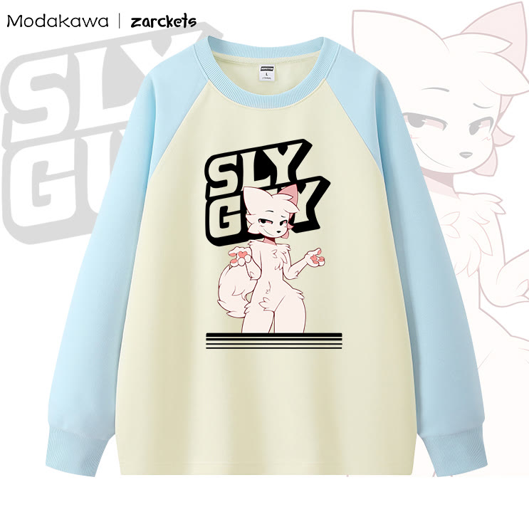MODAKAWA x Zarclets Langarmshirt mit Print aus unserer Kollaboration - Blau - 5XL - image 5