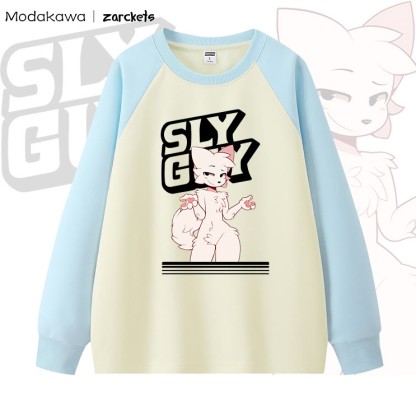 MODAKAWA x Zarclets Langarmshirt mit Print aus unserer Kollaboration - Blau - 5XL - image 5