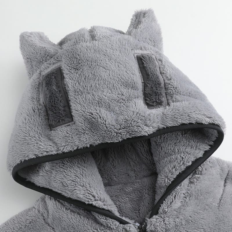 Kleines Monster Plüsch-Pyjama-Set mit Kapuze - image 4