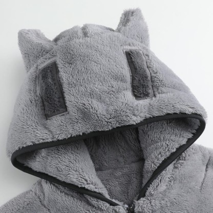 Kleines Monster Plüsch-Pyjama-Set mit Kapuze - image 4