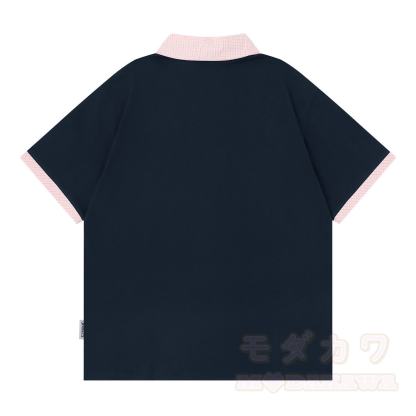 Vintage Polo-Shirt mit Cartoon-Welpen- und Halsketten-Print - image 4