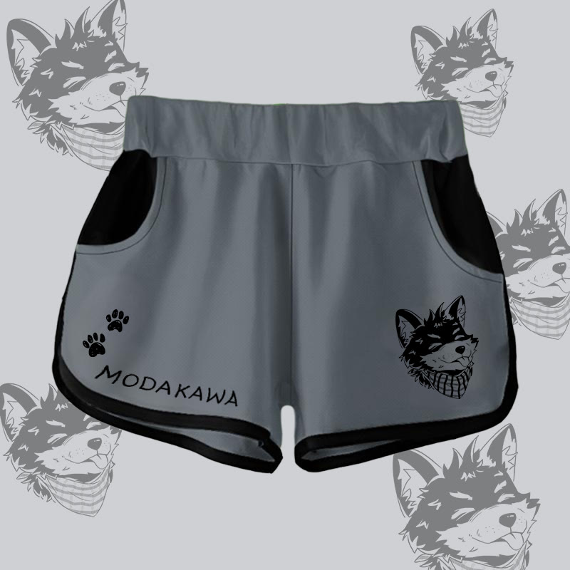 MODAKAWA Gradient Tongue-Out Koda Graphic Shorts - Dark Grey - 5XL - image 5