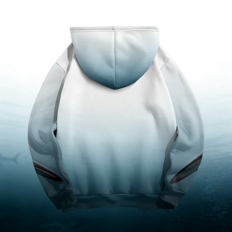 Modakawa Pullover-Hoodie mit Motiv von Weißen Haien - image 3