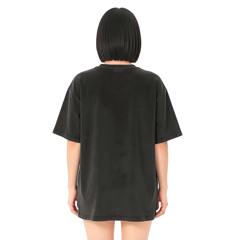 Modakawa Unisex Vintage Washed T-Shirt mit lustigem Katzenmotiv - image 4