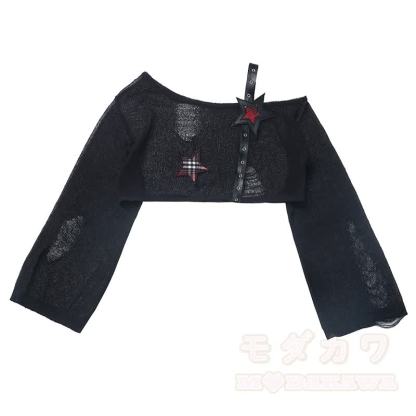 Gothic-Kleid mit transparentem Netzoberteil und Karomuster, zweiteilig - image 8