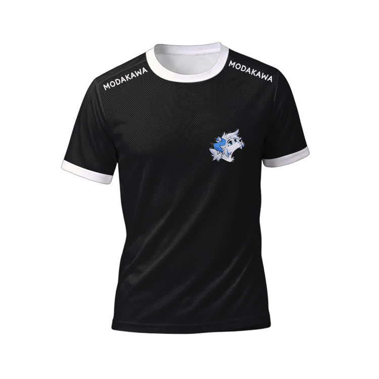 MODAKAWA X Space Barker Looking Up Grafik Herren-Sport-T-Shirt mit Kordelzug, passende Shorts und Outfit - Black Top - 5XL - image 6