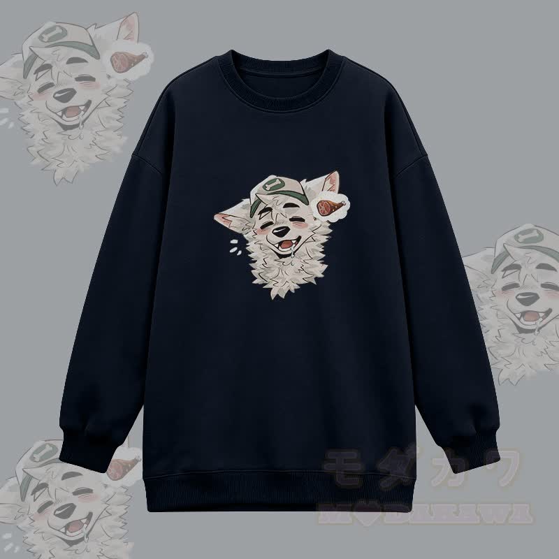  MODAKAWA X atka Fox Graphic Oversized Crewneck Sweatshirt - Schwarz - 3XL - image 5