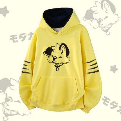 MODAKAWA X popipeko Joyful Puppy Graphic Contrast Lining Pullover - Yellow - 3XL - image 3