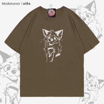 MODAKAWA X atka Fuchs isst Eiscreme Grafik-T-Shirt - Brown - 5XL - image 5