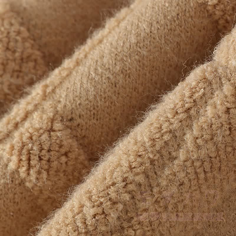 Zweiteiliger Pullover in Strickoptik mit Lagenlook und Cordhose - image 11