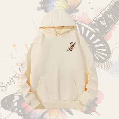 MODAKAWA Schmetterlingsschwert-Grafik-Hoodie (schwer) - Apricot - 2XL - image 6