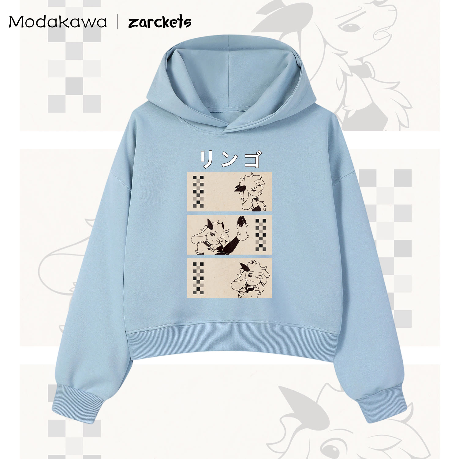 MODAKAWA x Zarclets Comic Print Collaboration Hoodie - Blau - 3XL - image 6