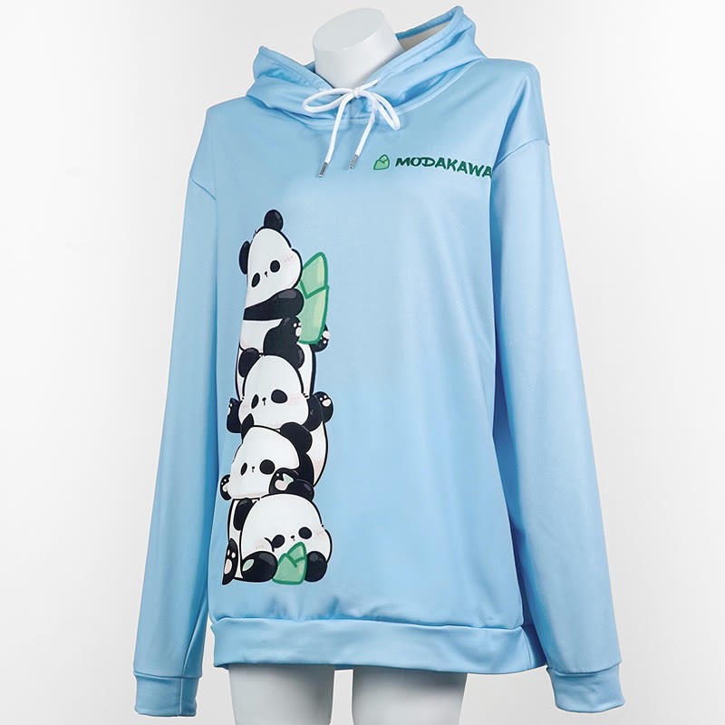 Modakawa Hoodie mit Panda-Buchstabenprint - image 5