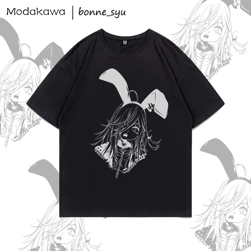 MODAKAWA X bonne_syu Gothic Bunny Girl Grafik-T-Shirt - Black - 5XL - image 3
