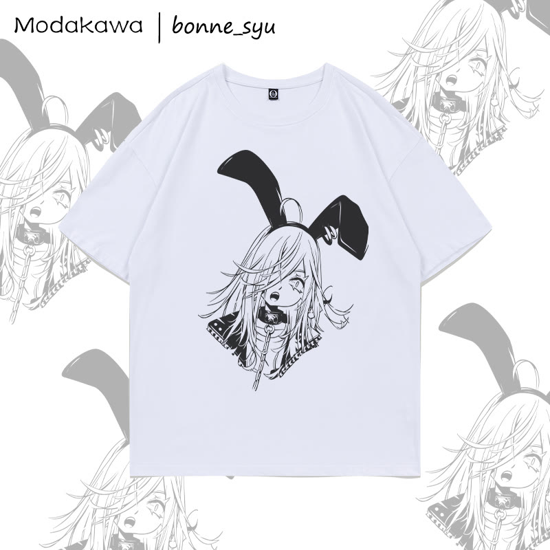 MODAKAWA X bonne_syu Gothic Bunny Girl Grafik-T-Shirt - White - 5XL - image 4