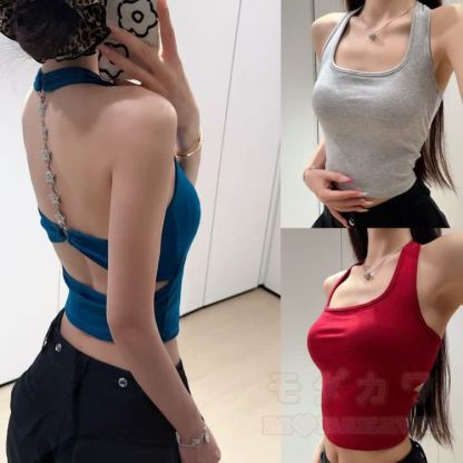 Sternenketten-Rückenfreies Halter-Crop-Top - image 5