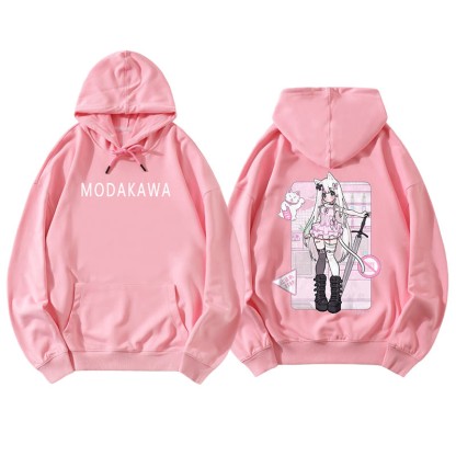 MODAKAWA X airii.exe – Lockerer Kapuzenpullover mit Kitty-Girl-Buchstabendruck - Pink B - 5XL - image 7