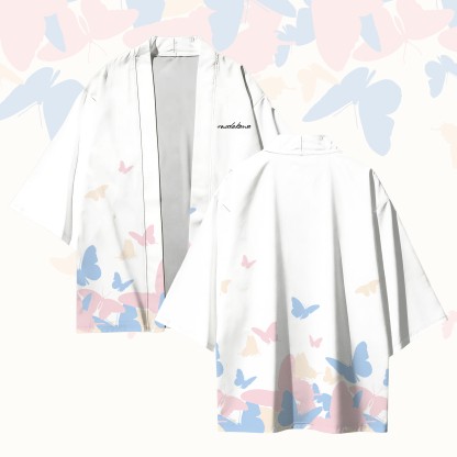 Modakawa Cardigan mit Farben , Kimono-Oberbekleidung - White - 3XL - image 5