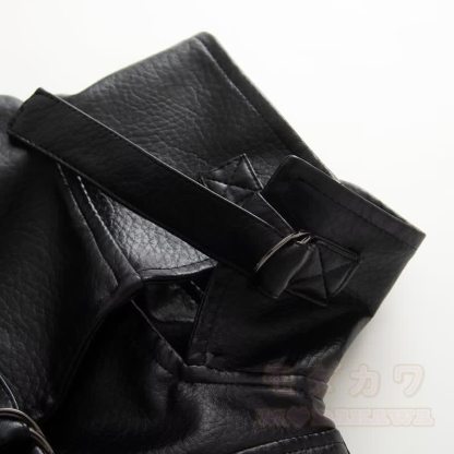 Vintage-Jacke aus Kunstleder mit Stehkragen und Reißverschluss, kurz geschnitten - image 9