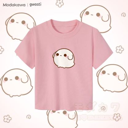 MODAKAWA X gwosti Gwosti Graphic Damen Cropped T-Shirt 92% gekämmte Baumwolle - Rosa - XL - image 4