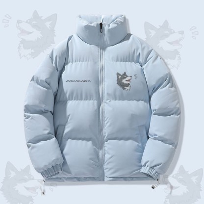 MODAKAWA Isolierte Steppjacke mit lustigem Welpenmotiv - Blue - 3XL - image 2