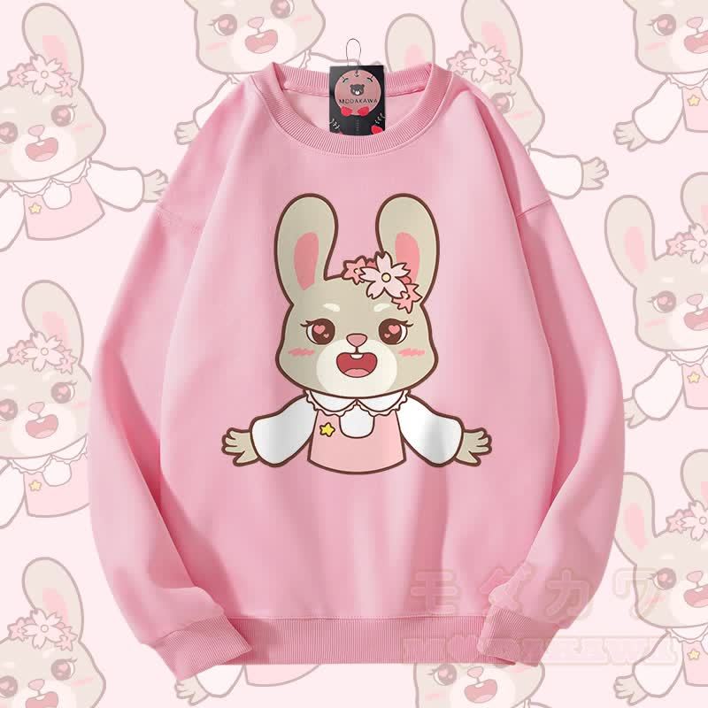 MODAKAWA Niedliches Unisex-Sweatshirt mit Tiermotiv für Paare - Rosa - 5XL - image 5