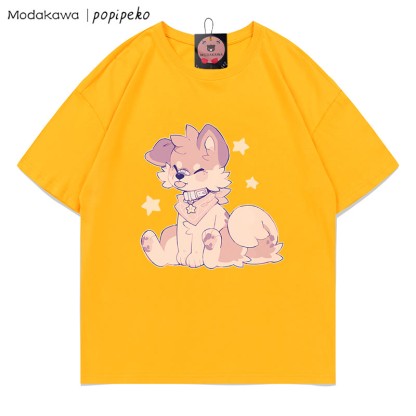 MODAKAWA X popipeko Welpenprint T-Shirt - Yellow - 5XL - image 7