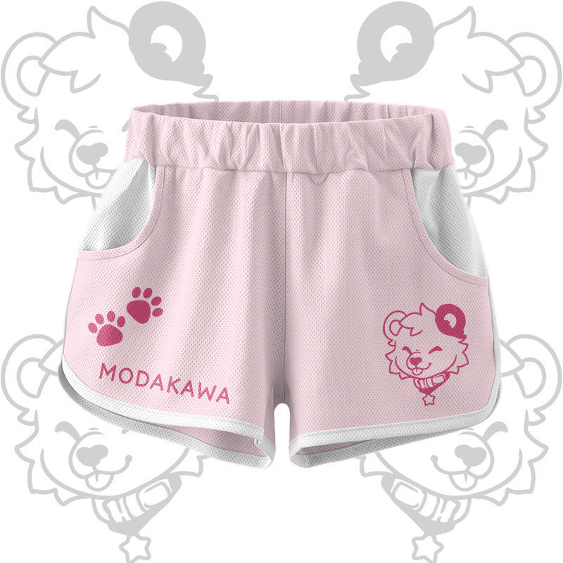 Bären-Grafik Crop Tank Sport Top Shorts Bikini Modakawa passendes Outfit - Pink Shorts - 5XL - image 10