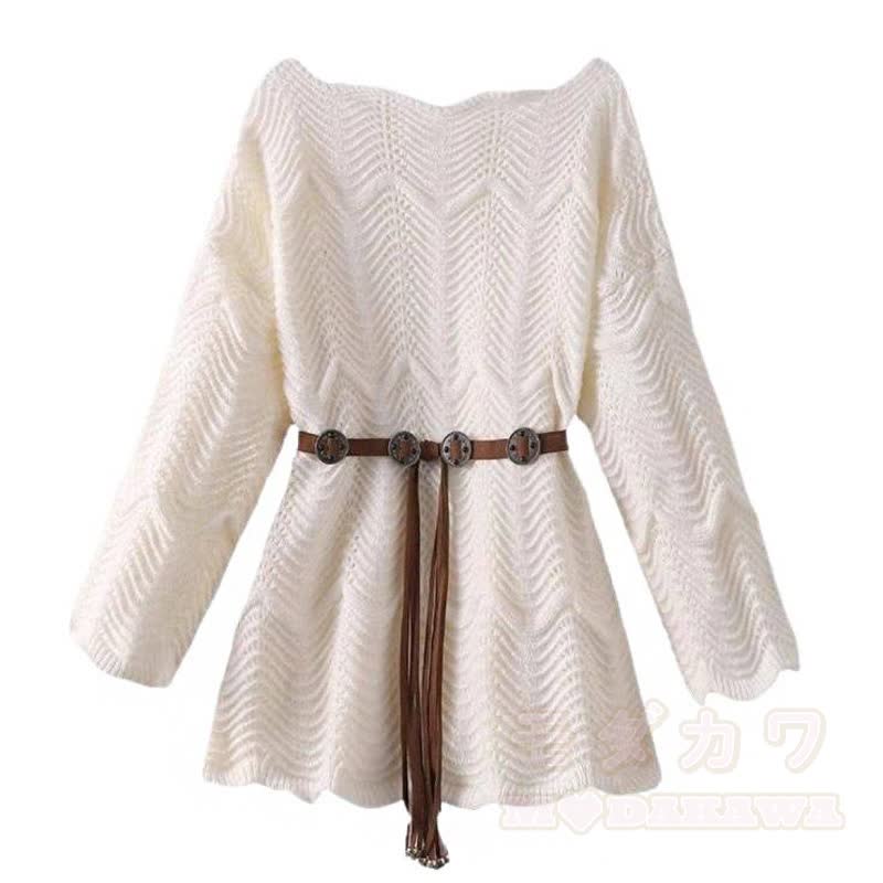 Elegantes, locker gestricktes Strandkleid und ausgestellte Jeans-Zweiteiler-Set - Spitze - 4XL - image 4