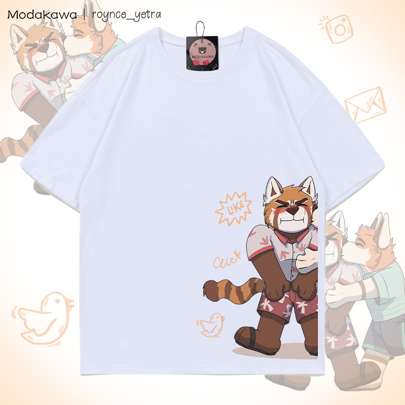 MODAKAWA X roynce_yetra Anderson Kisses Felipe Grafik-T-Shirt - White Felipe - 5XL - image 6