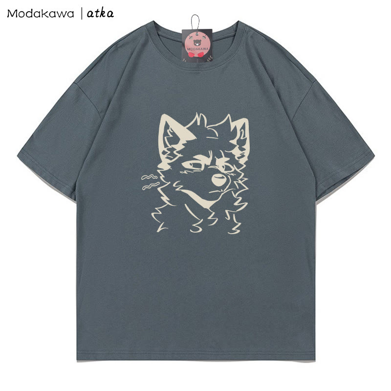 MODAKAWA X atka Cheeky Fox Grafik-T-Shirt - Grey - 5XL - image 5