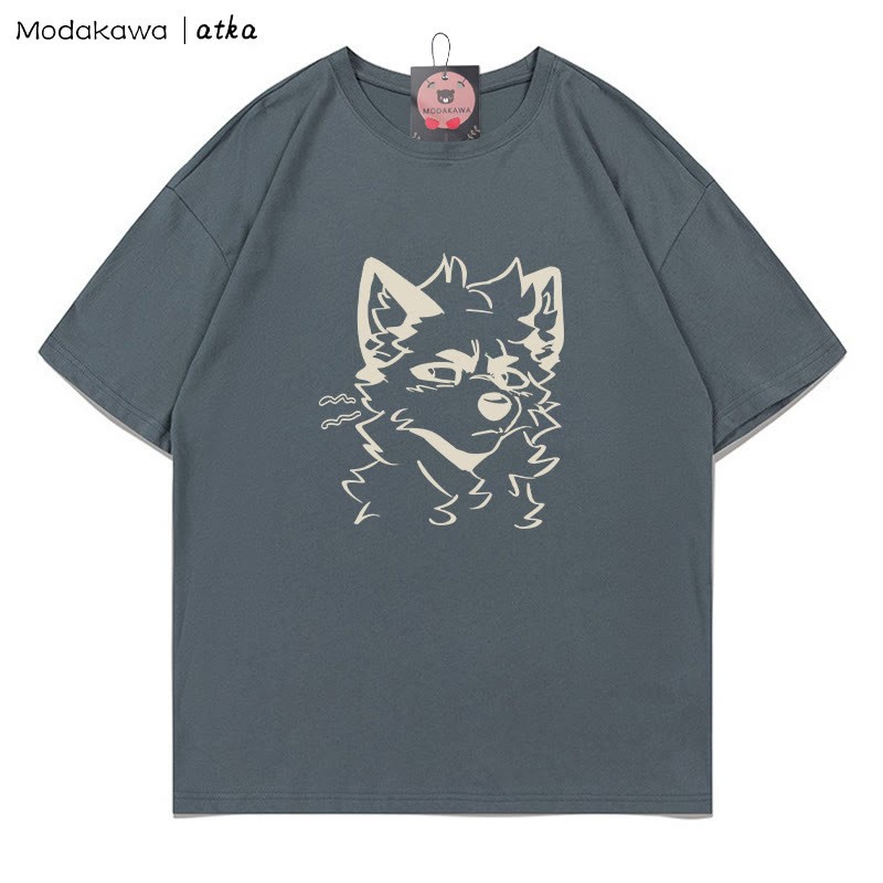 MODAKAWA X atka Cheeky Fox Grafik-T-Shirt - Grey - 5XL - image 5