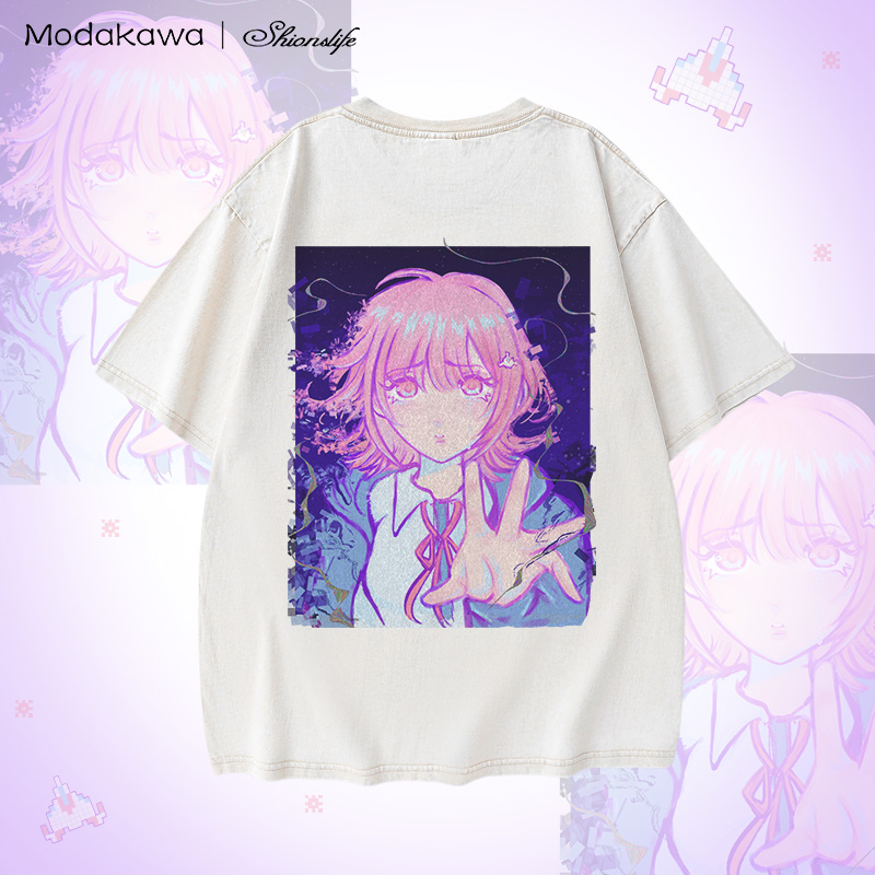 MODAKAWA X Shionslife Game Over Vintage Washed 100% Cotton T-Shirt - Apricot - 5XL - image 5