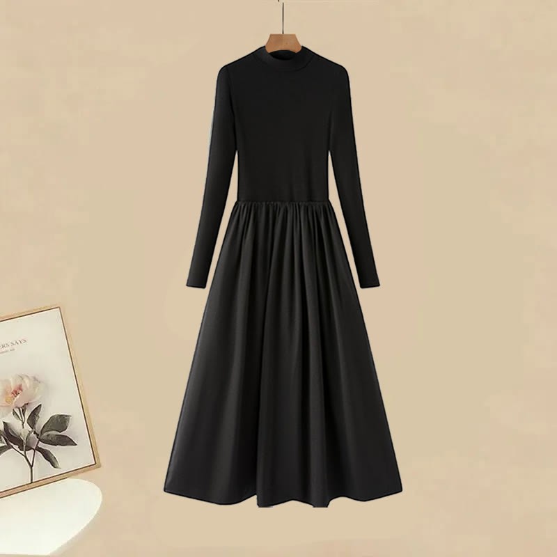 Strickkleid, schwarzes Kleid, zweiteiliges Set - image 7