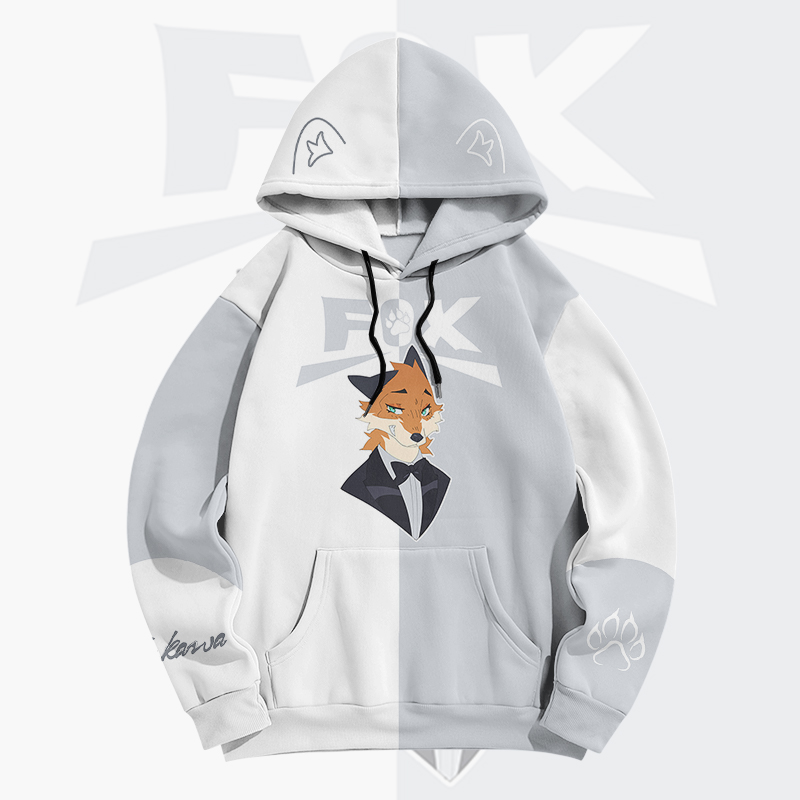 MODAKAWA X pandashk Anzug Fuchs Grafik Pullover Hoodie - image 2