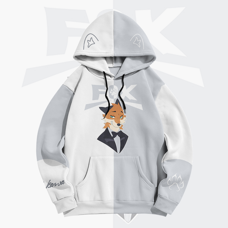 MODAKAWA X pandashk Anzug Fuchs Grafik Pullover Hoodie - image 2