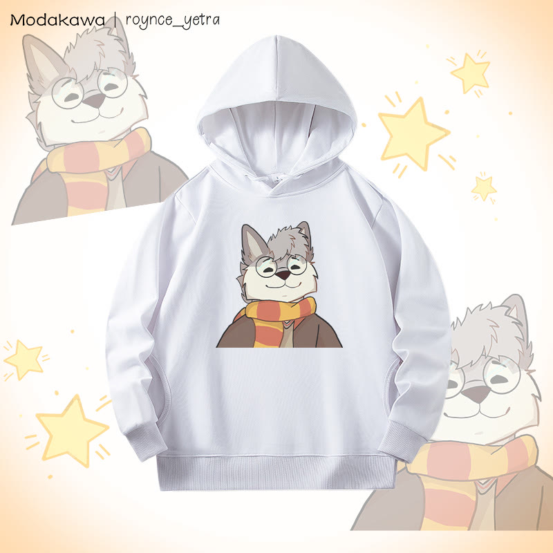MODAKAWA X roynce_yetra Roy Smiles Grafik-Baumwollhoodie mit Seitentaschen - White - 5XL - image 2