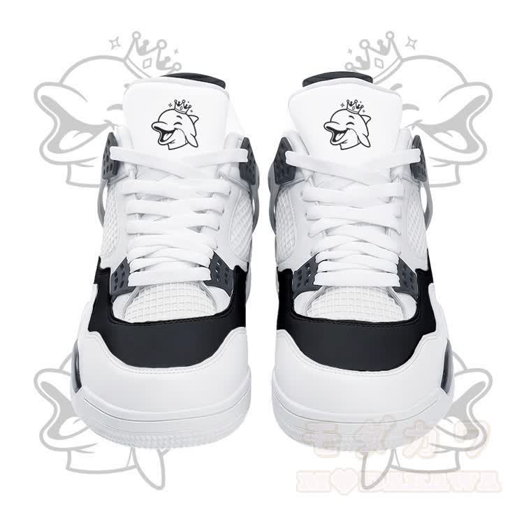 Modakawa Schnürschuhe mit Delfin-Grafik und Luftpolsterung - Weiß - 48 - image 6