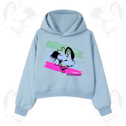 MODAKAWA X popipeko Buntes Hoodie-Sweatshirt mit niedlichem Welpenprint - Blau - 3XL - image 10
