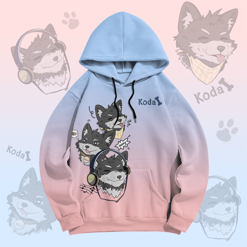MODAKAWA Fröhlicher Koda Welpen-Pullover-Hoodie - Pink - 8XL - image 2