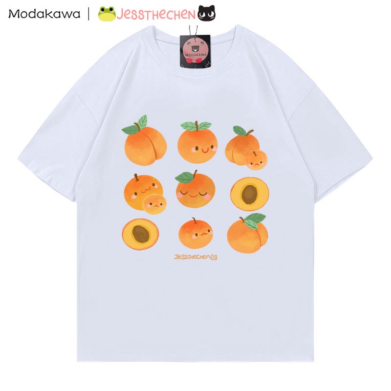 MODAKAWA X jessthechen Aprikosen-Print T-Shirt - White - 5XL - image 4